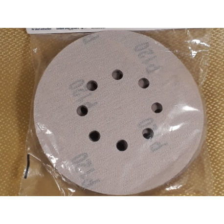 LOT DE 10 DISQUES ABRASIFS PERFORÉS AUTO-AGRIPPANTS Ø 150 MM GRAIN 120